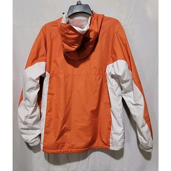 Columbia XCO Jacket Women Medium Orange White PACKABLE Full Zip Hooded Softshell - Picture 7 of 11
